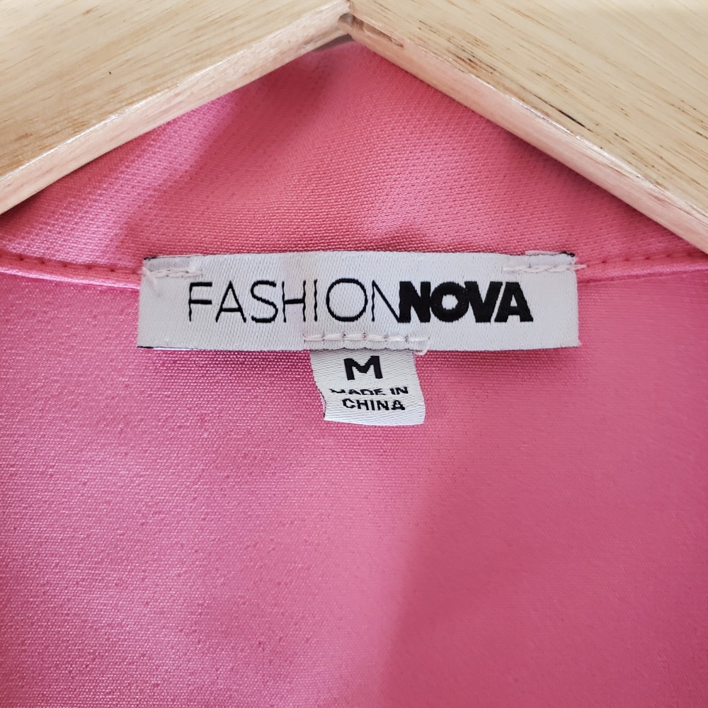 Fashion Nova‎ Blazer Dress Womens Medium Pink Sleeveless Double Breasted Mini - Picture 4 of 6